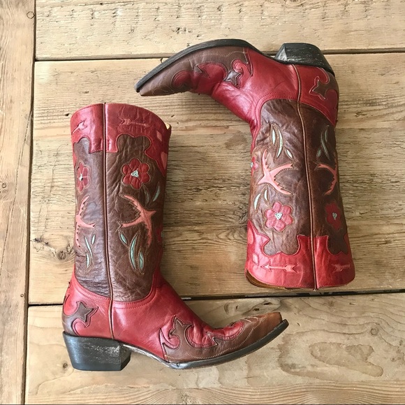 Old Gringo Red Golondrina Cowboy Boots Size 7.5 - Picture 5 of 8